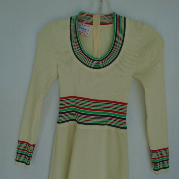 vintage Giamo Knits Womens Maxi Dress Size S Beige - Picture 4 of 5